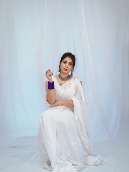Ivory Cotton Saree