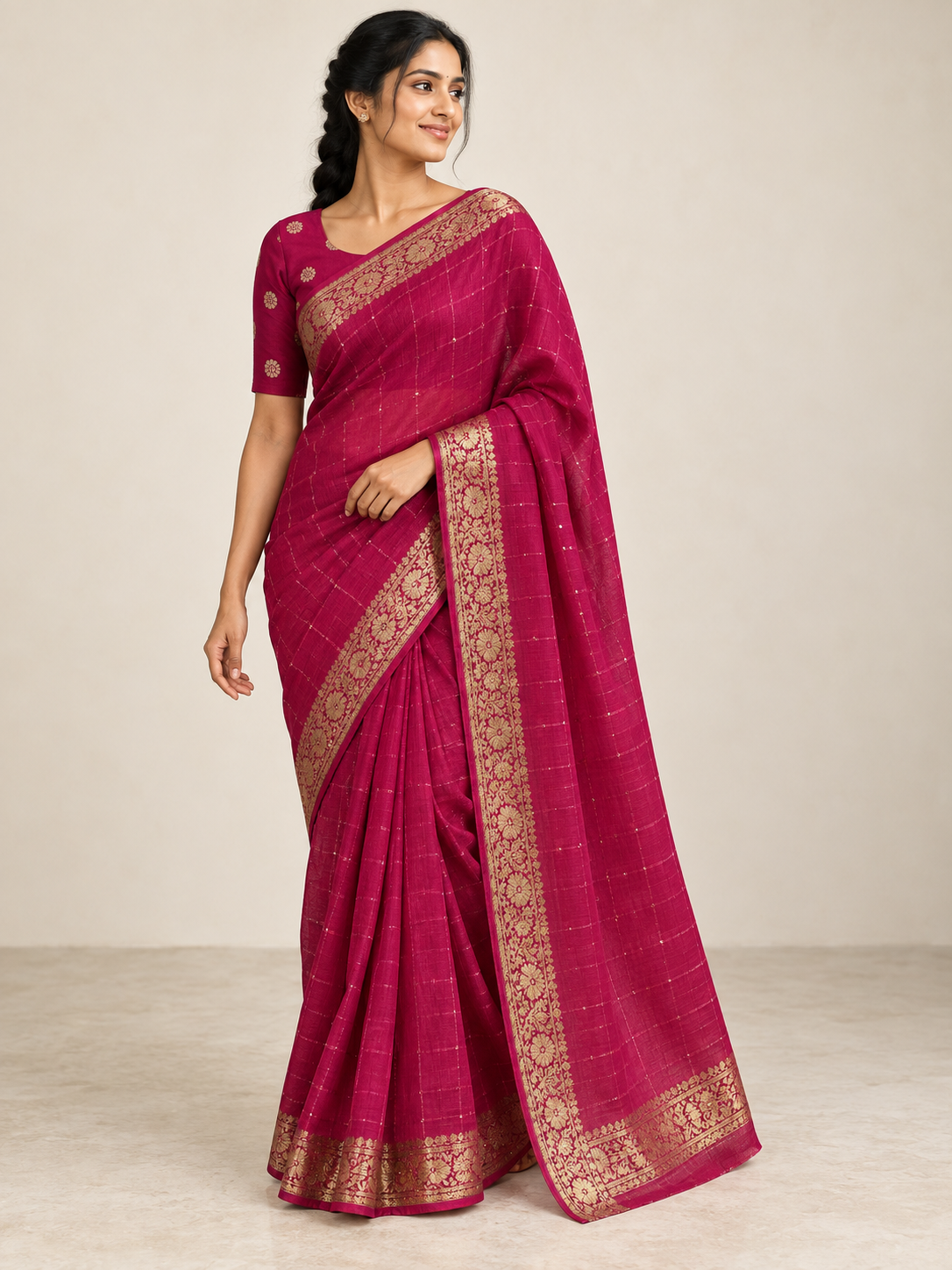 Check Sarees